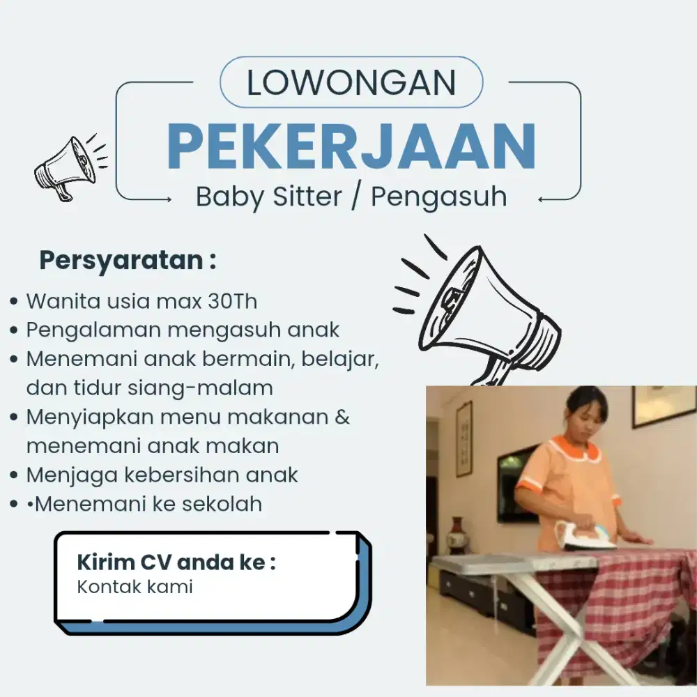 Dicari Baby Sitter / Pengasuh Anak