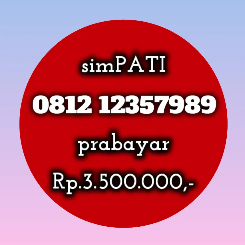 NOMOR CANTIK KOLEKSI SIMPATI 12357989