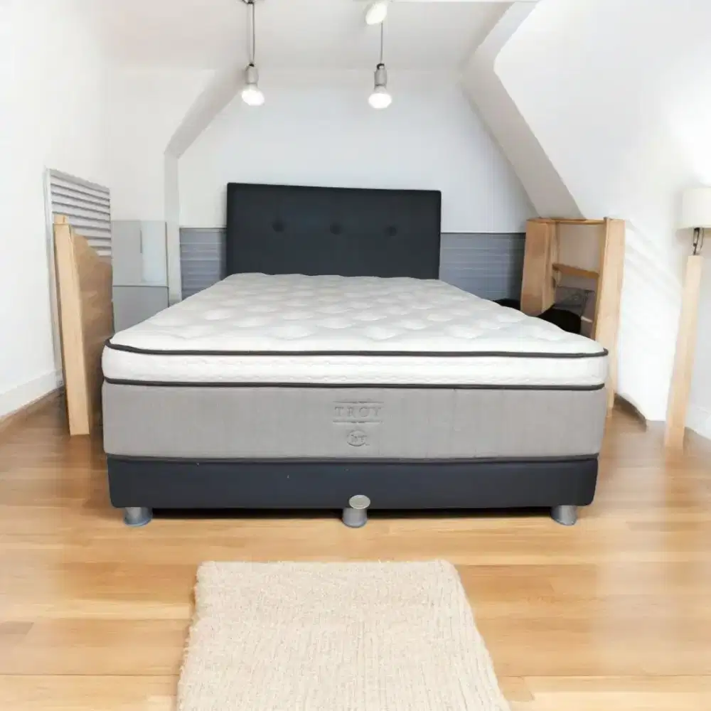 Kasur SERTA TROY FULLSET LENGKAP Queen Size 160