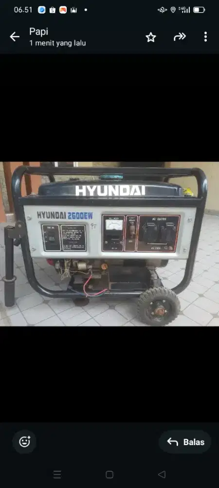 Genset 2800 waat hyundai