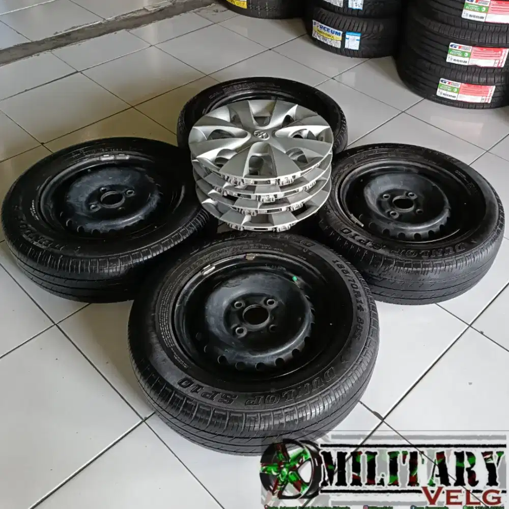 Velg kaleng+wheldop Avanza R14 ban tebal