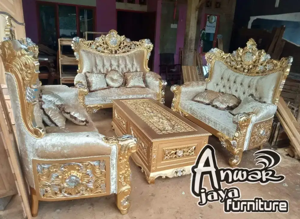 Kursi tamu sofa bellagio ukiran full kayu jati