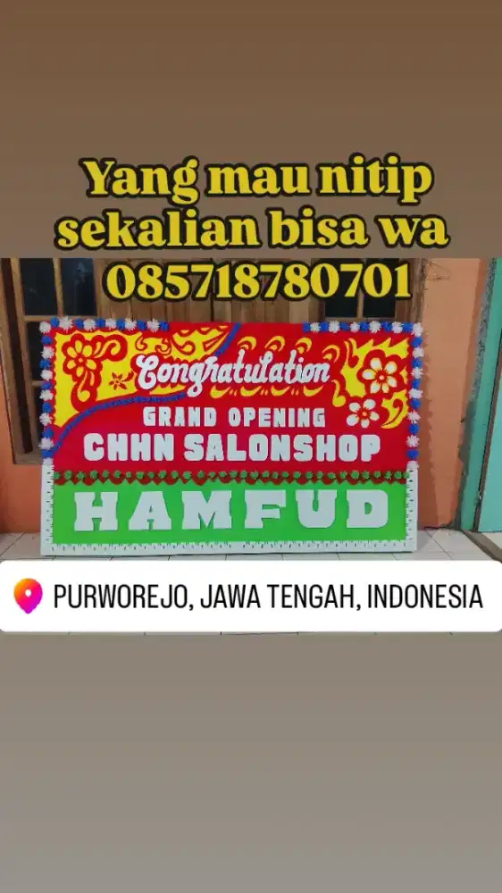Bunga Papan ucapan .. bebas request ucapan