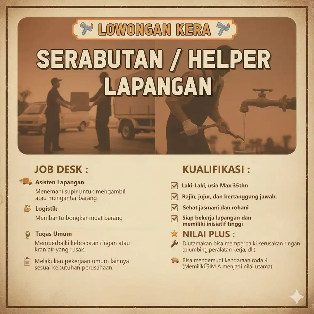 Serabutan / Helper Lapangan