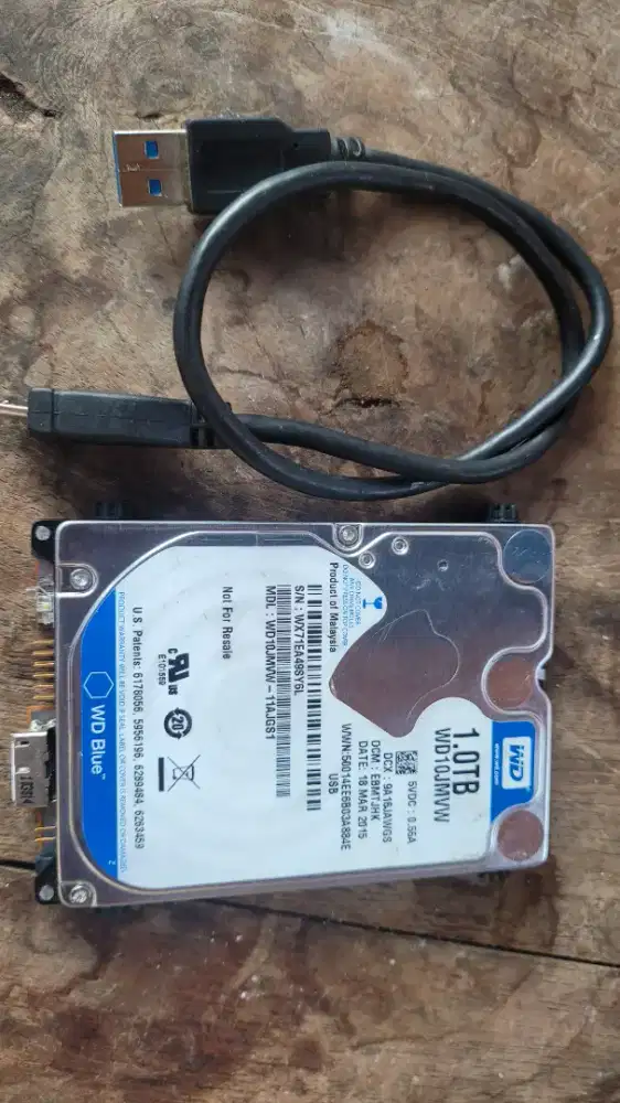 Hardisk Laptop 1TB WD Blue Sata 2.5 Inchi  Sentinel 99%  Barracuda