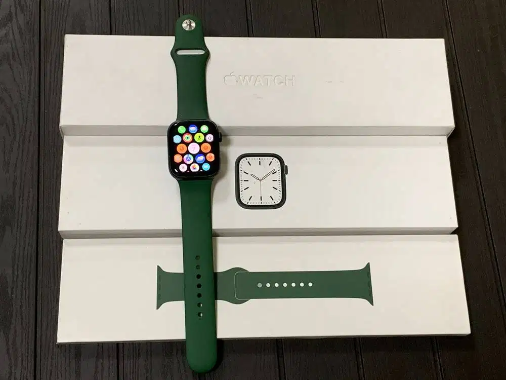 iWatch 7 45mm Green iBox ID/A Fullset Ori