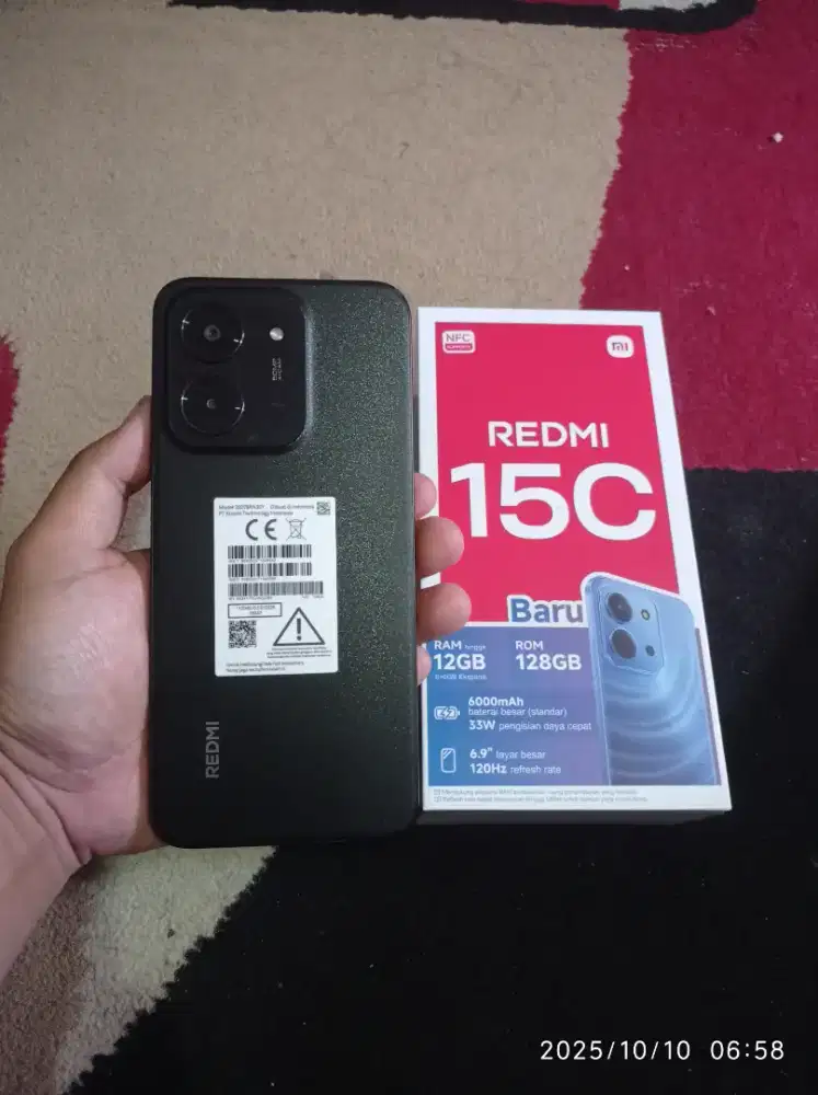 BISMILLAH REDMI 15C RAM 6/128 FULSET NOMINES