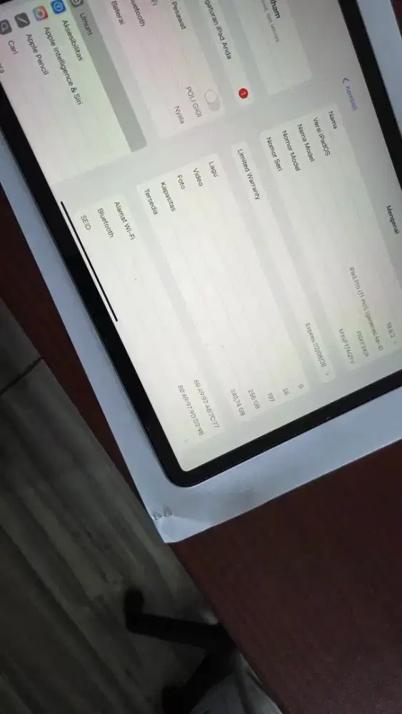 Ipad pro m2 256 garansi aktif