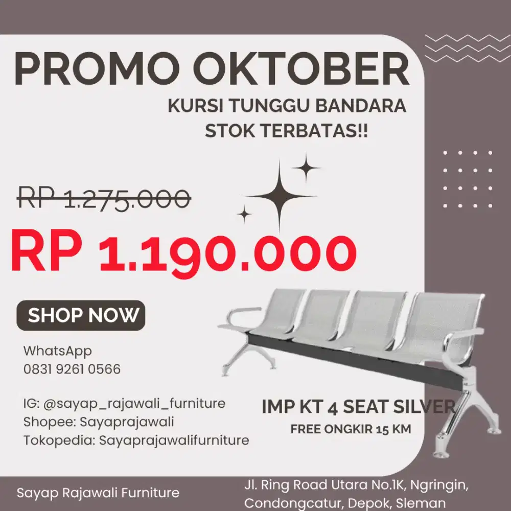Promo kursi tunggu murah area Jogja (fir)
