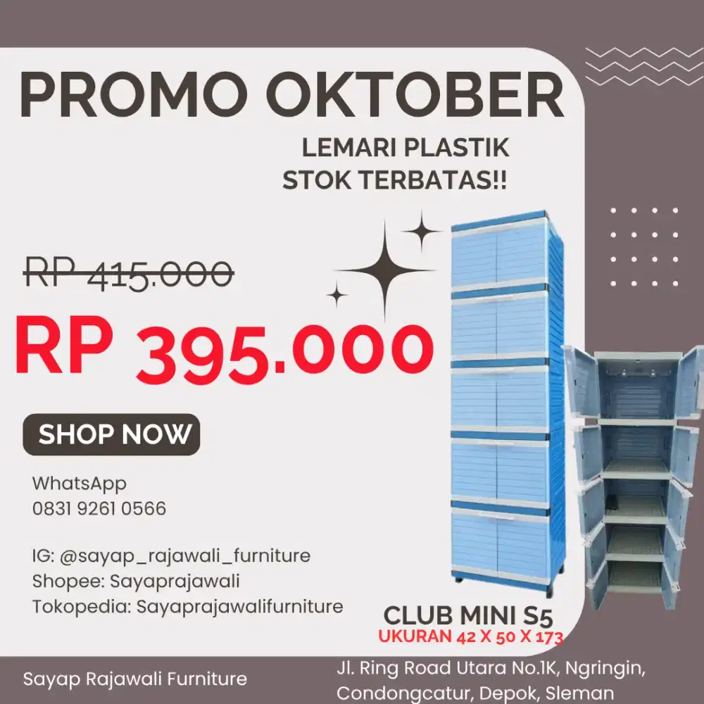 Promo lemari plastik murah area Jogja (fir)