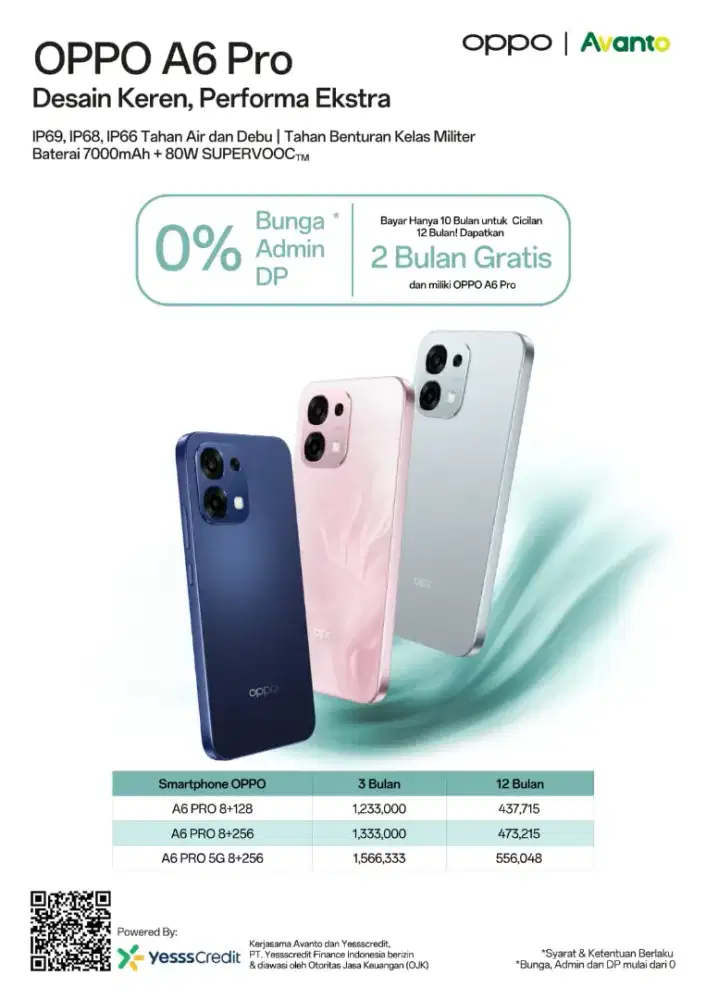 READY OPPO A6PRO CICILAN 0% 12 BULAN CUKUP KTP AJA