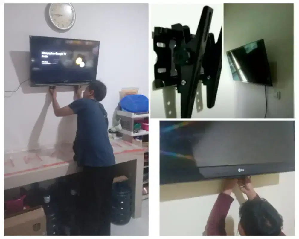 Pasangkan bracket dan Braket plus pasang terima rapih breket briket