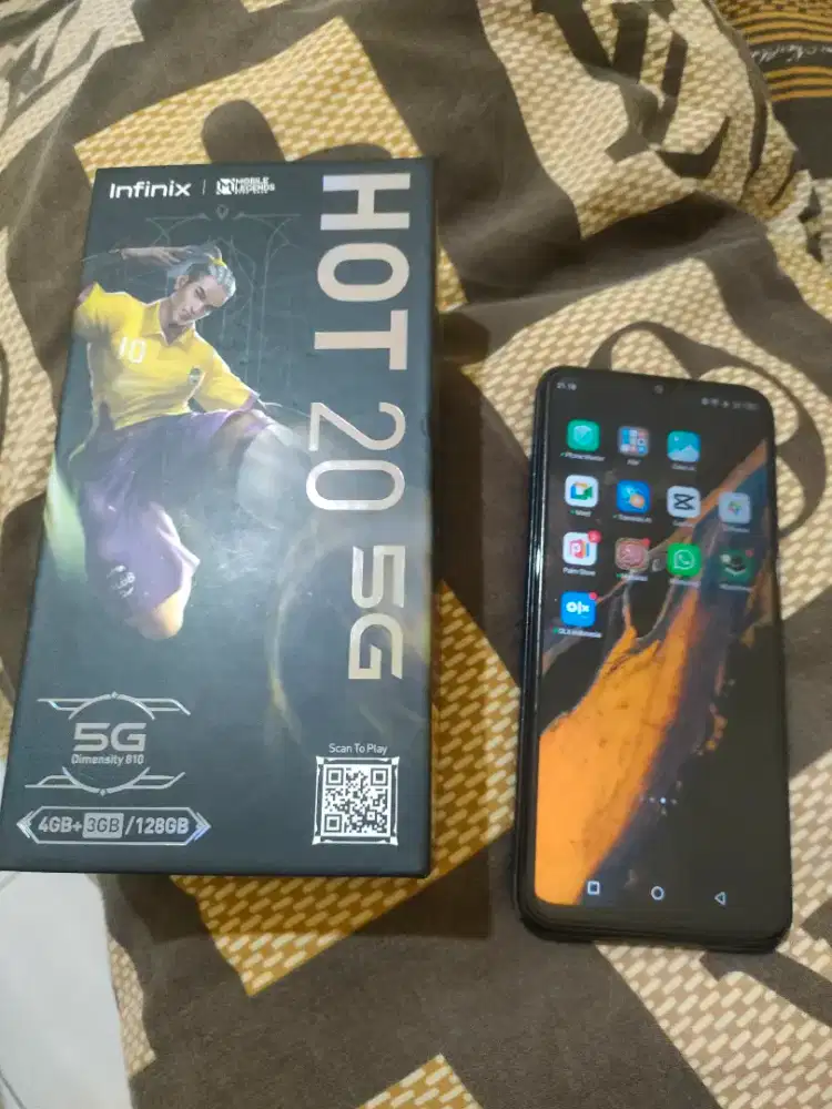Jual Hp Infinix ram 4+3 GB room 128gb normal semua