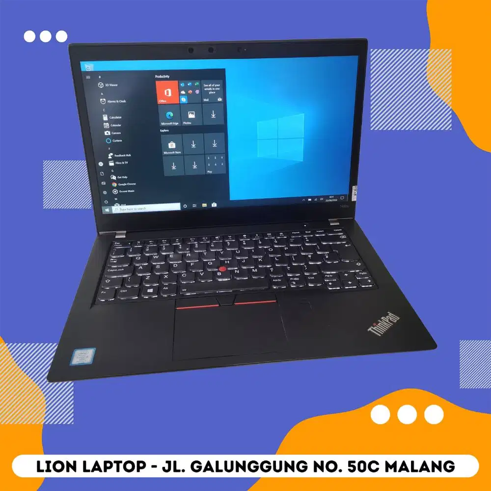RAM 8GB Core i5 gen 8 Touchscreen Lenovo Thinkpad T480s SLIM [10|10]