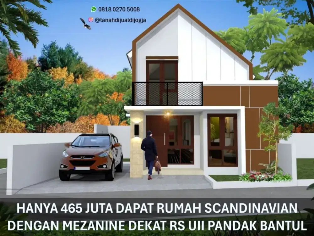 Dijual Rumah Scandinavian Mezanine dekat RS UII Pandak Bantul Proses Bangun