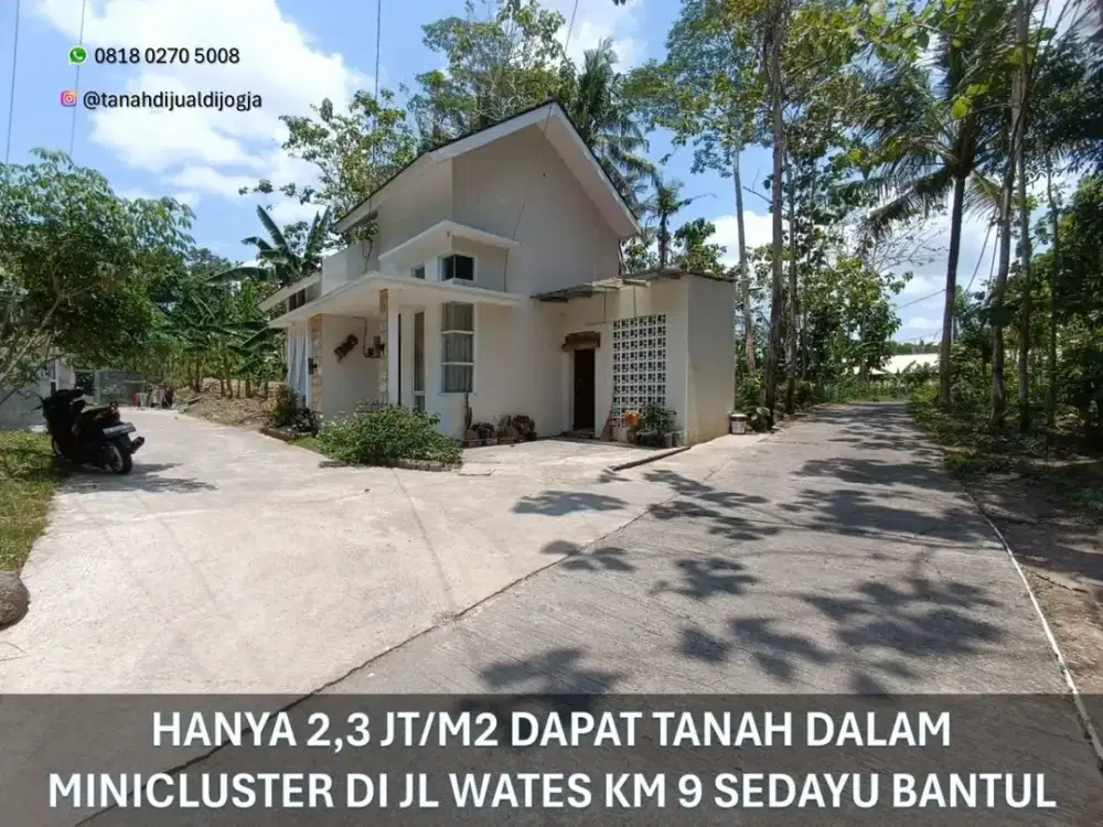 Tanah Dijual dekat Kampus Mercubuana di Jl Wates KM 9 Sedayu Siap Bangun
