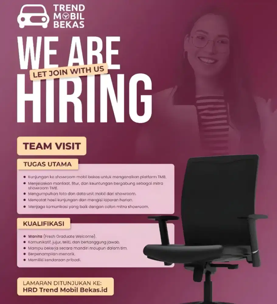 Gabung menjadi team visit TMB sekarang
