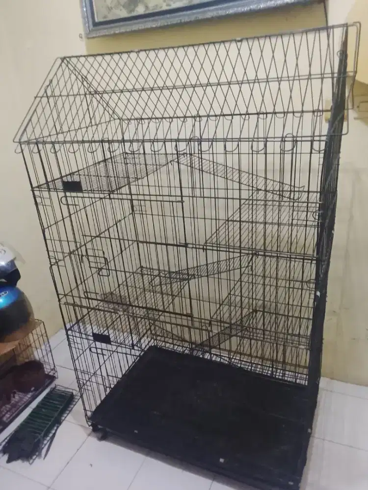 Kandang super jumbo tingkat 5 besi tebel ukuran 90×60×130