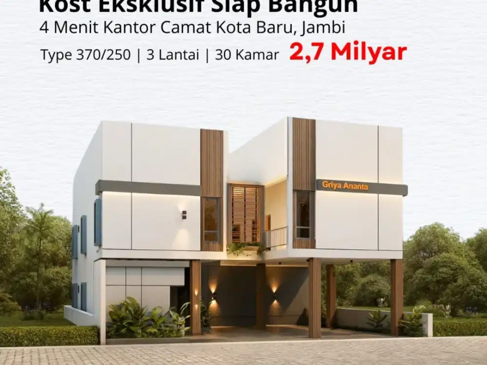 Kost Elit 3 Menit Kantor Camat Kota Baru