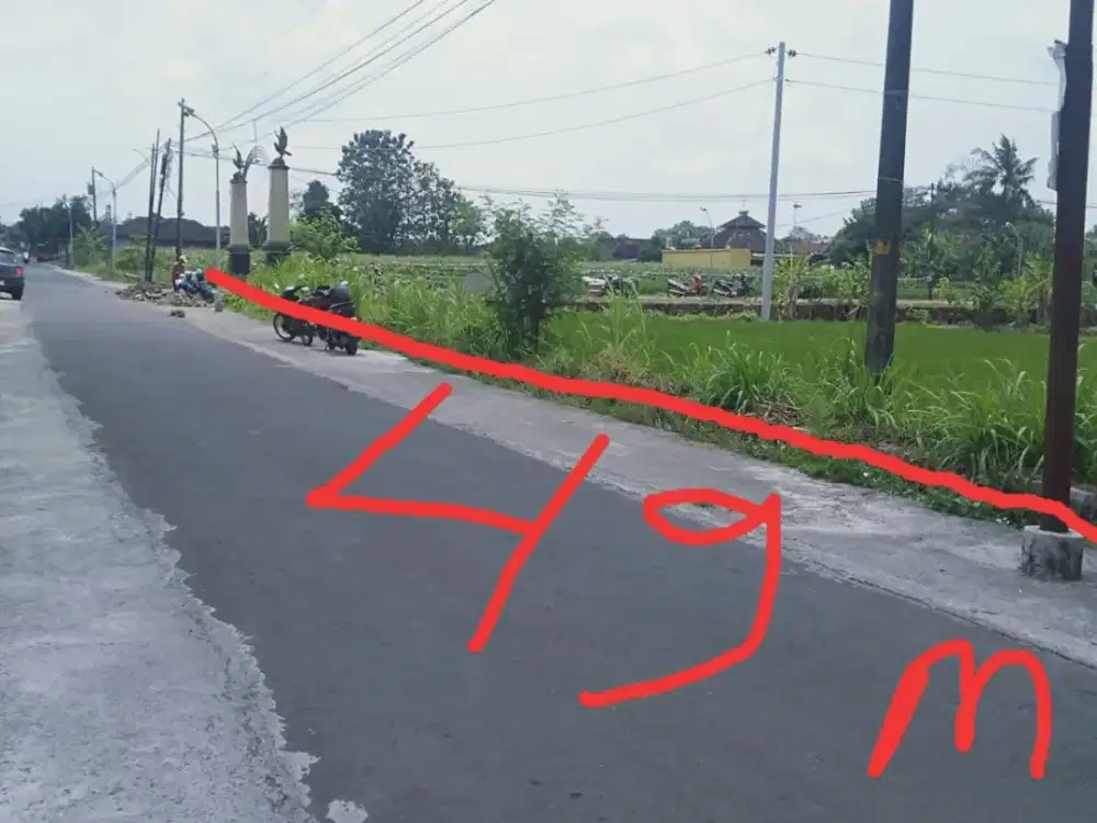 Tanah Sawah Strategis Murah di Berbah Sleman #Kode : TS 010