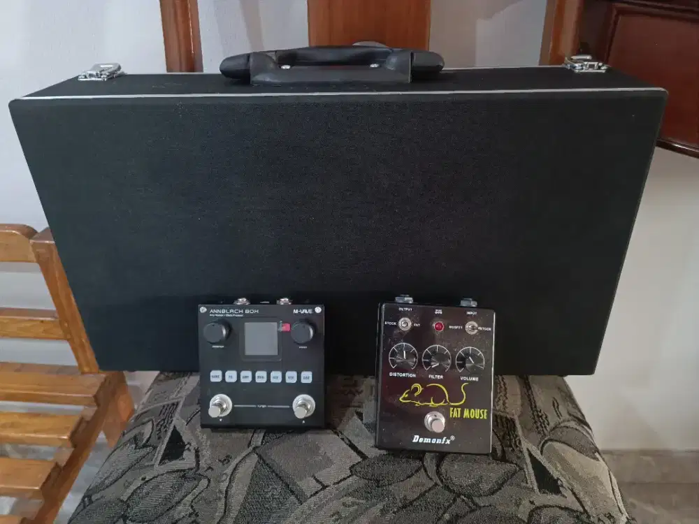 Efek gitar m-vave annblackbox, demonfx rat clone procorat dan hardcase
