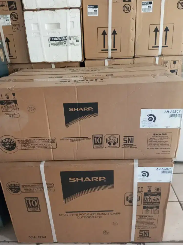 AC SHARP 1 PK AH-A9ZCY + MATERIAL + PEMASANGAN STANDAR