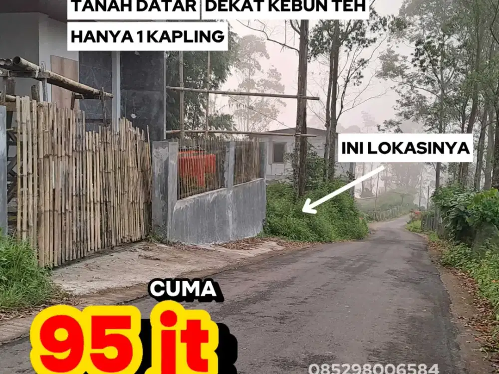 TANAH DI MALINO PAS PINGGIR JALAN ASPAL DEKAT KEBUN TEH