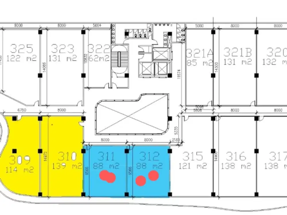 Office Spazio Tower Ada 2 Unit di Lantai 3 Siap Pakai
