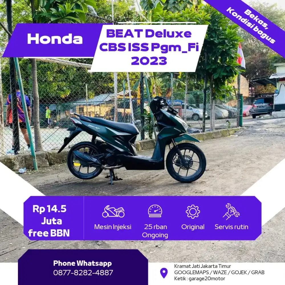 Honda beat Deluxe 110cc pgm_fi Tahun 2023