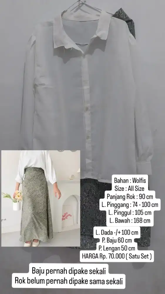 Rok dan kemeja cantik