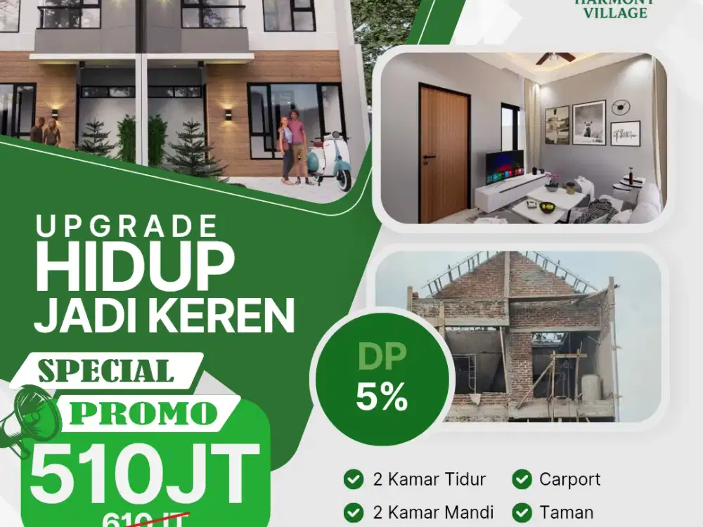 Rumah Ideal 2 Lantai Diskon 100Jt