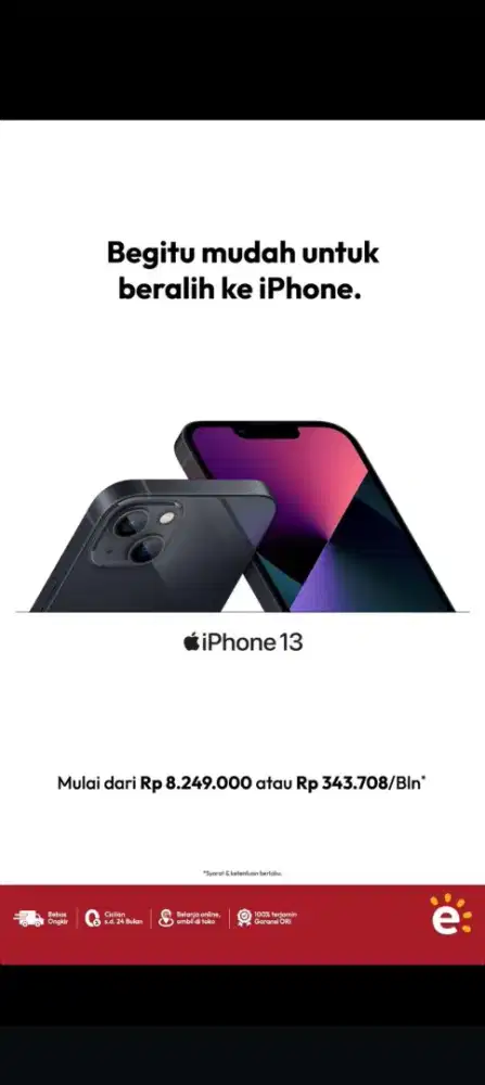 Kredit Kredivo iPhone 13 128GB Bunga 0 Tanpa Dp