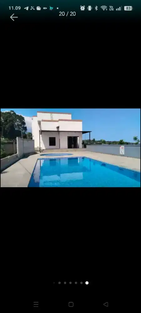 Dijual Villa mewah dengan kolam renang view pegunungan puncak bogor