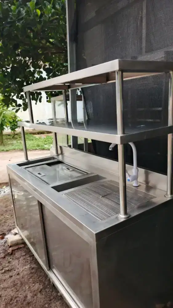 Ice Bin Bar Station stainless steel