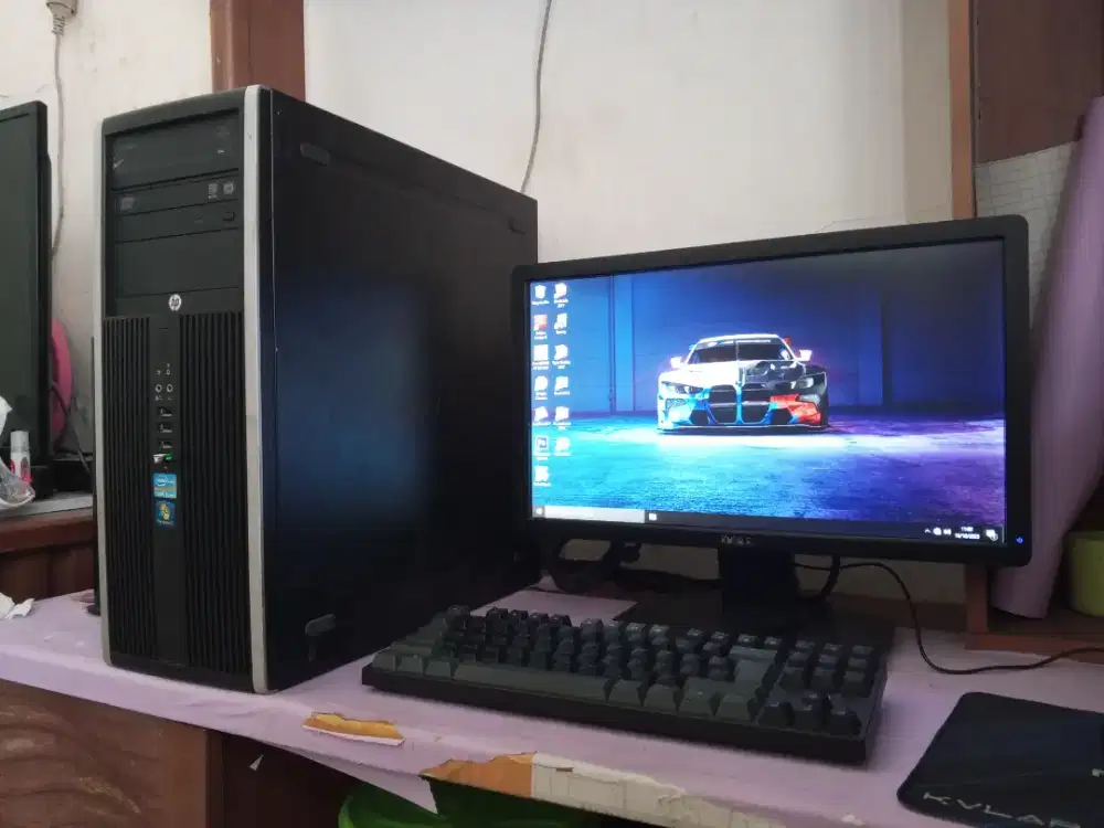 Pc editing hp fullset / intel core i5 + ram 8gb + monitor 19inch