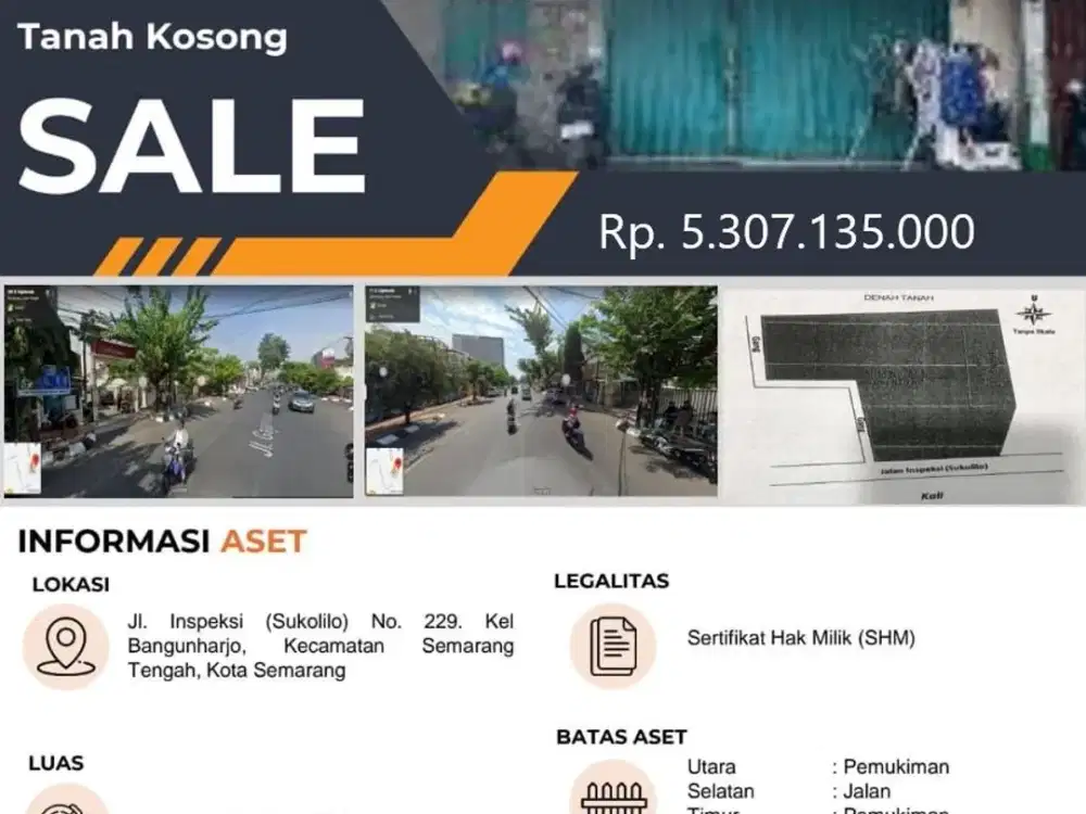 Dijual Tanah Strategis di Pusat Kota Semarang