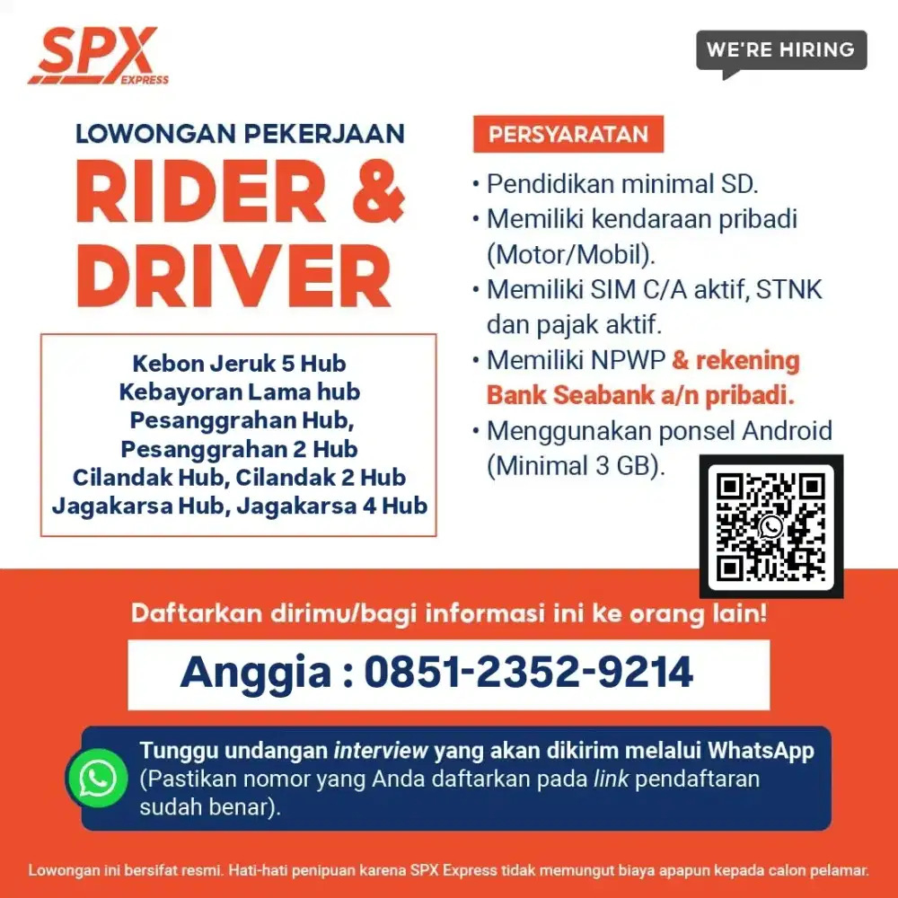 SPX KURIR JAKARTA SELATAN
