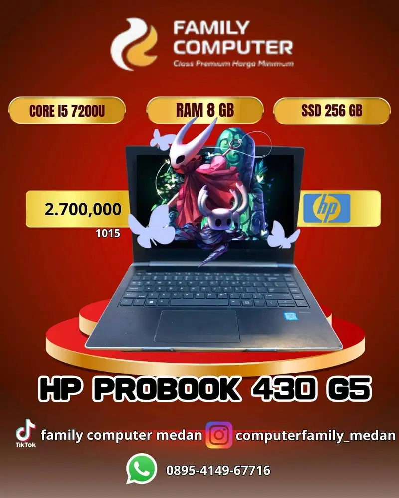 HP PROBOOK 430 G5| CORE I5 7200U|RAM 8GB|SSD 256GB