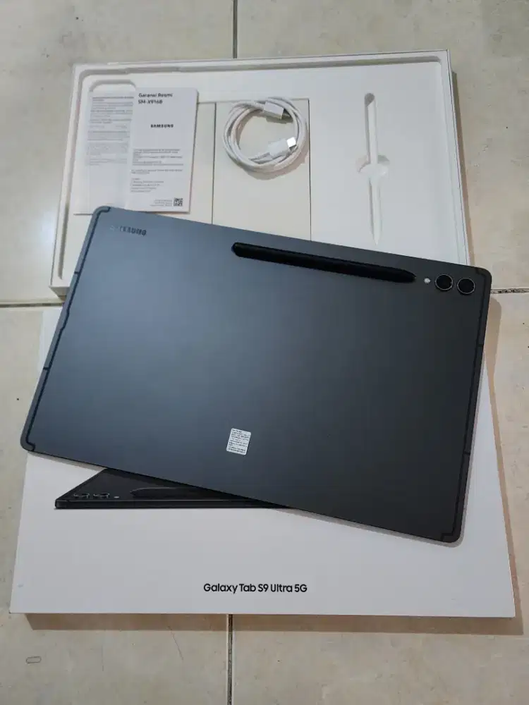Samsung Tab S9 Ultra 5G 12/512Gb, warna Graphite SEIN, 99,9% Sempurna