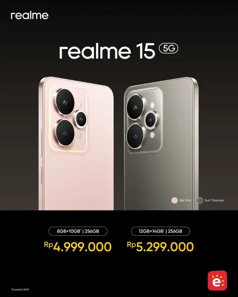 TERBARU REALME 15 SERIES 5G DAPATKAN KUOTA SETAHUN 600GIGA CUMAN 100K