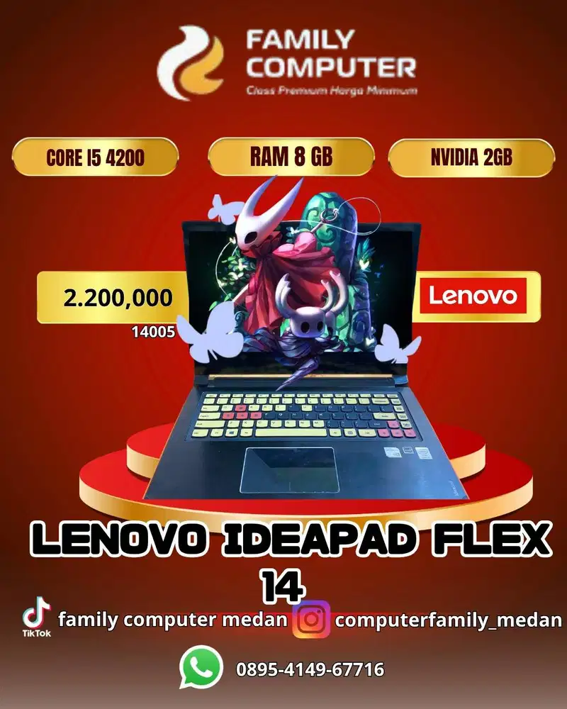 LENOVO IDEPAD FLEX 14| CORE I5 4200|RAM 8GB|NVIDIA 2GB