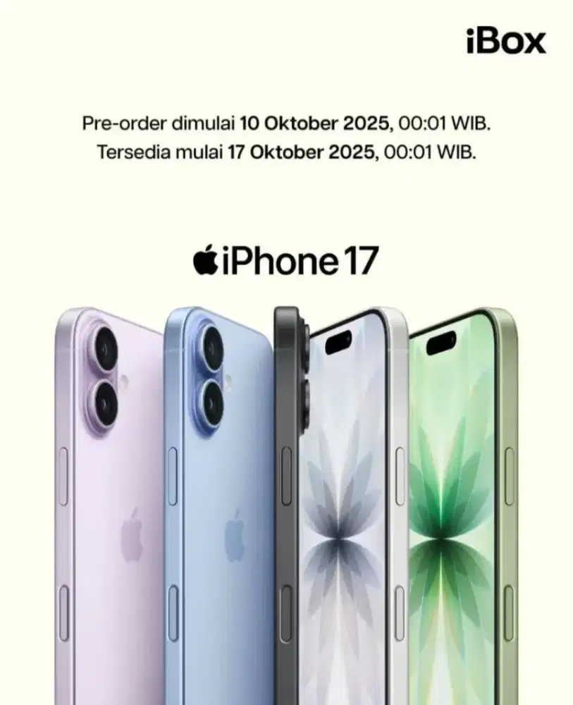Promo cicilan PO Iphone 17 promo 0%