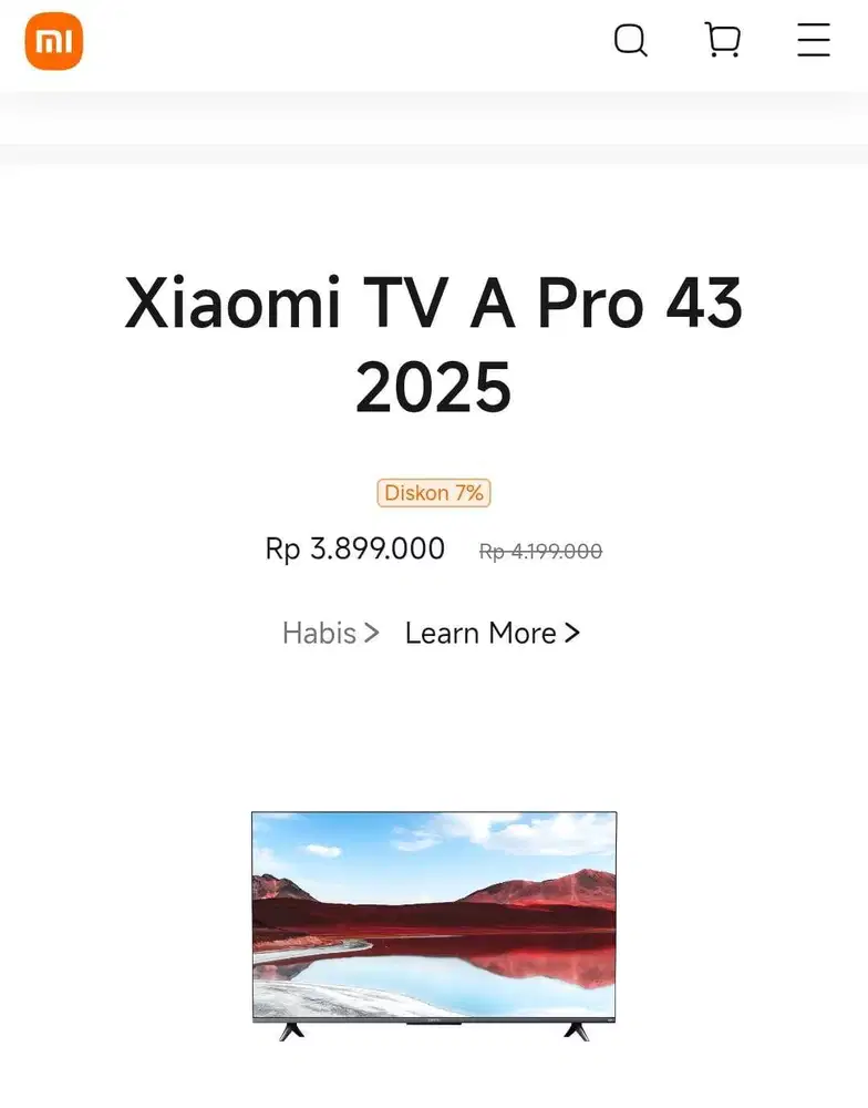 Xiaomi tv A pro 43 inch google tv