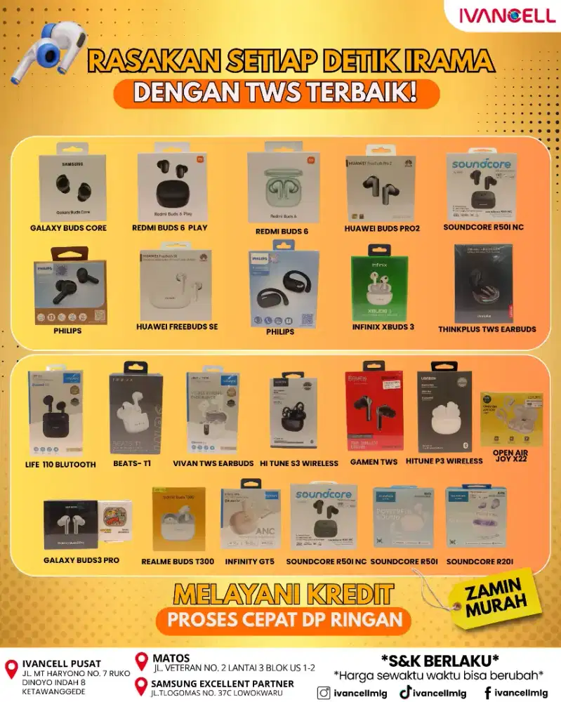 TWS ANKER ORIGINAL NEW MURAH all series