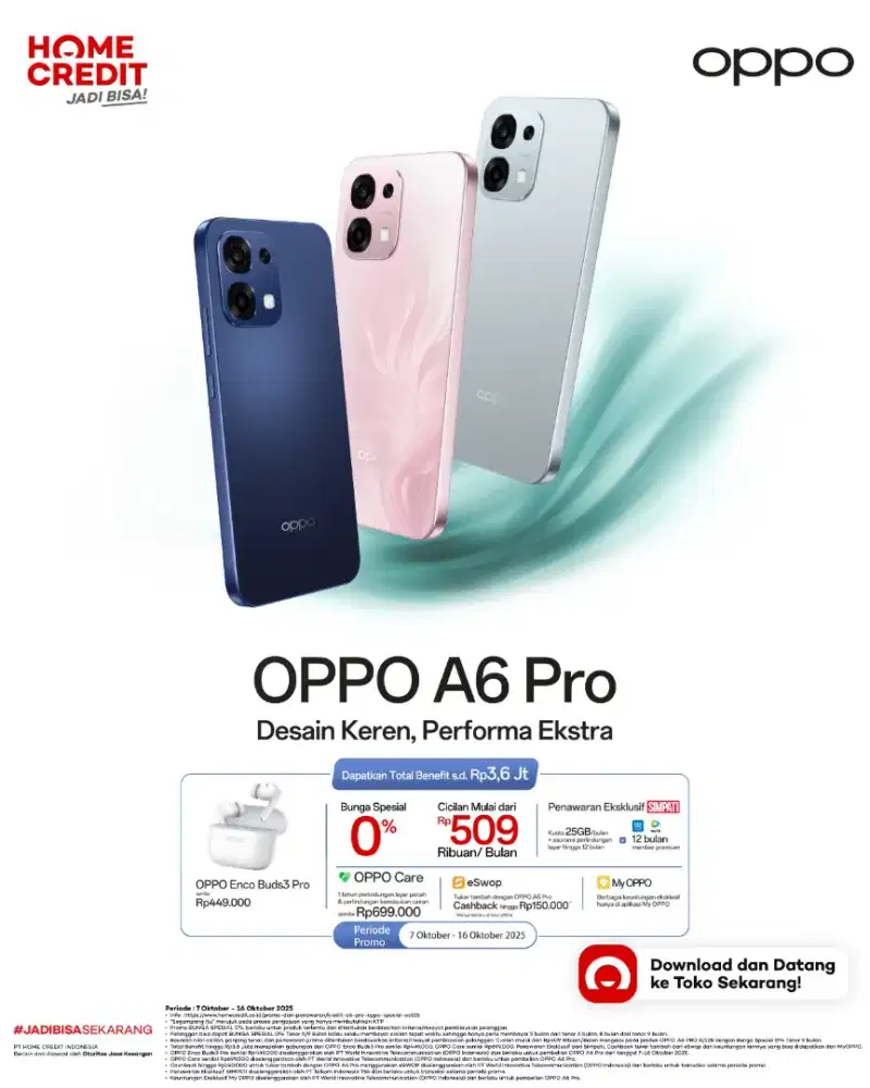 Cicilan Oppo A6 Pro Promo Bunga bisa 0%