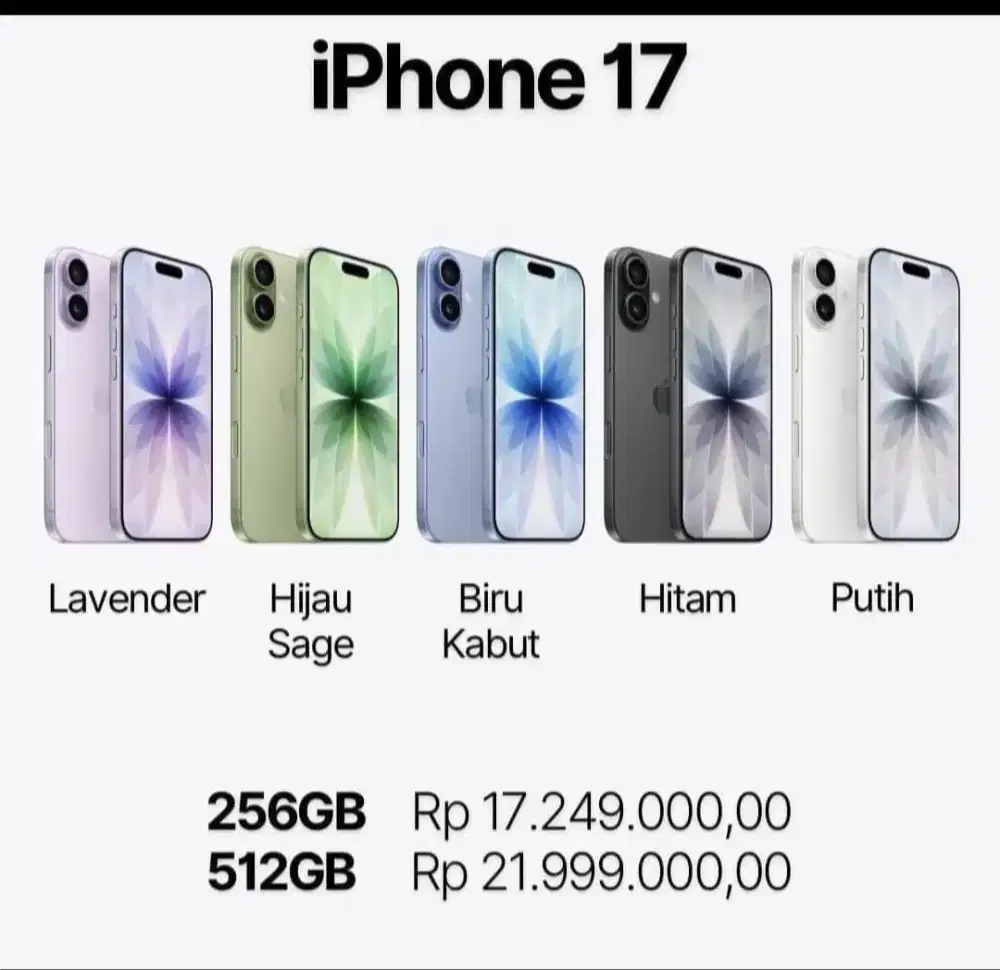 Kredit iPhone 17 Bunga 0%