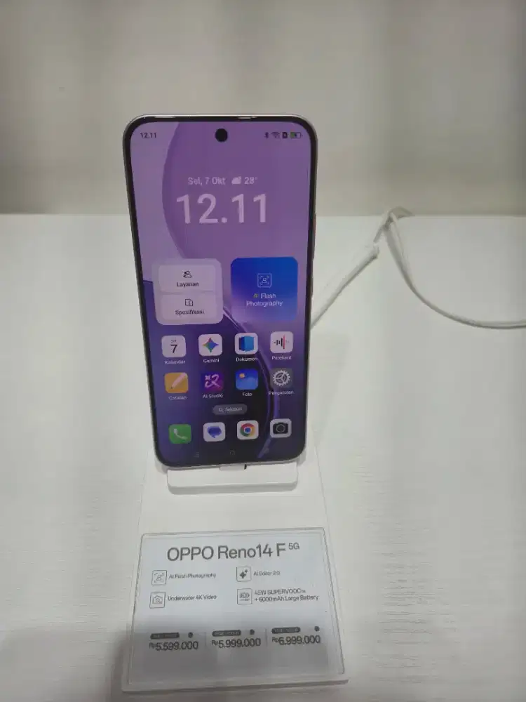 OPPO RENO 14F RAM 8GB/256GB PROMO CREDIT BUNGA 0% FRE 2KALI CICILAN