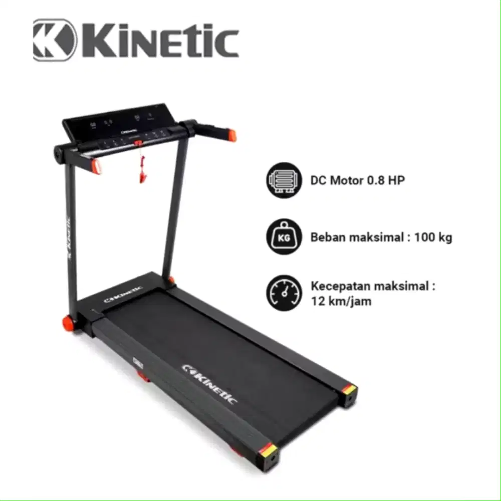 KINETIC Treadmill Motorized 0.8HP/Electric Treadmill/Alat Fitness