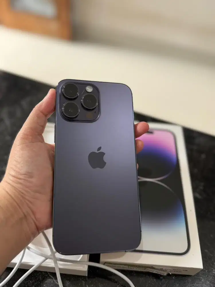 Jual Iphone 14 promax ibox 128g deep purple