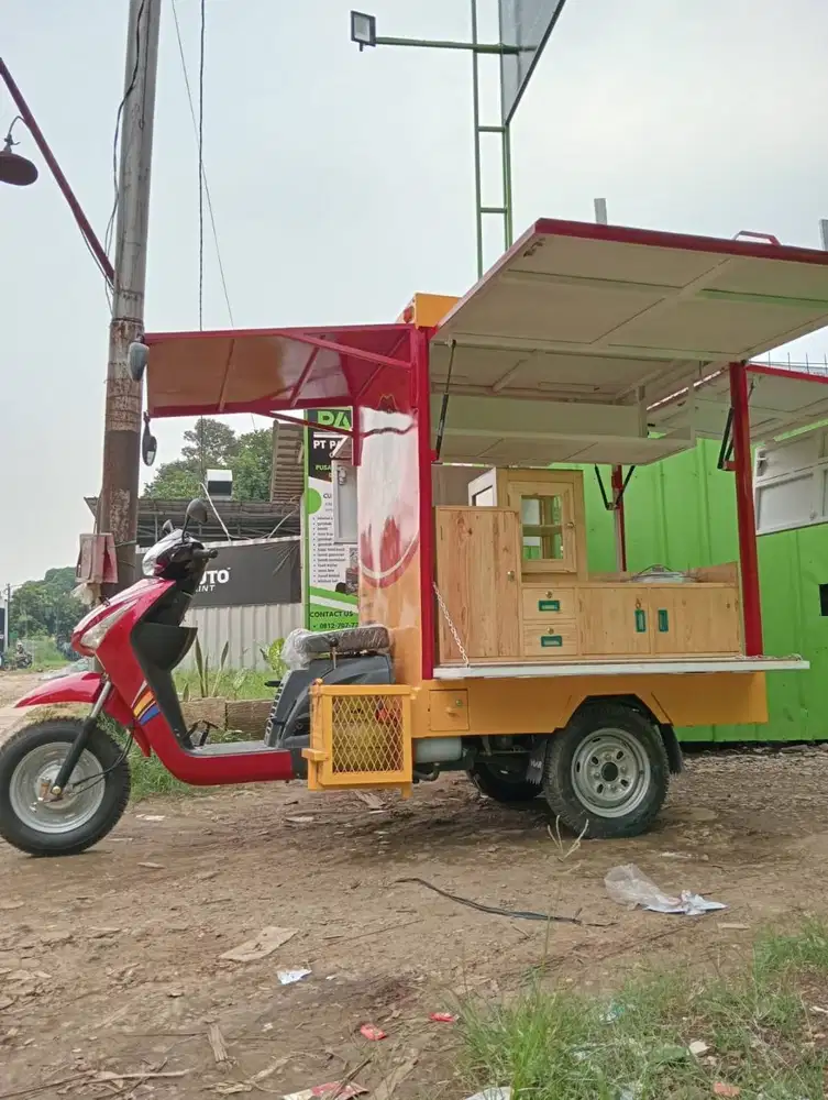 Viar bajaj tvs roda tiga custom gerobak usaha bt Papip Id